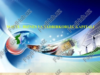 biznes va tadbirkorlik kapitali — PPT