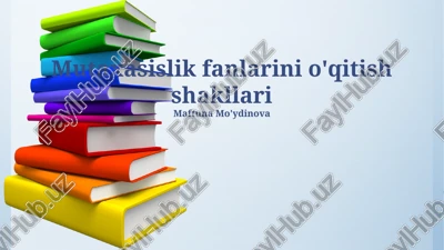 mutaxasislik fanlarini o'qitish shakllari — PPTX