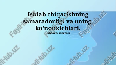 mehnat unumdorligi — PPTX