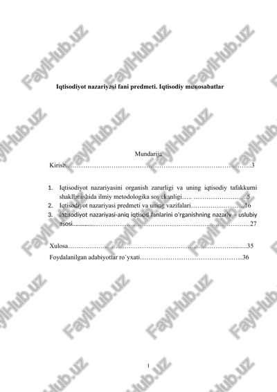 iqtisodiyot nazariyasi — DOCX