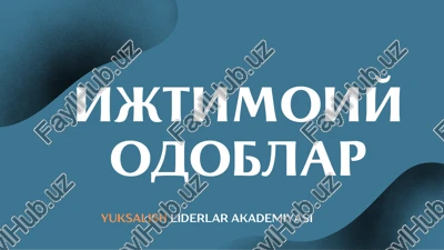 ijtimoiy odoblar — PDF