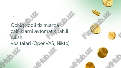 ochiq kodli tizimlarda zaiflikni avtomatik tahlil qilish — PPTX