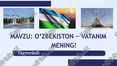oʻzbekiston─ vatanim mening! — PPTX
