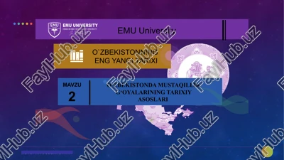 o'zbekistonning tarixi — PPTX