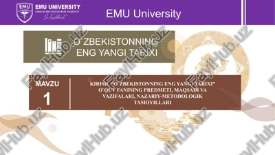 o`zbekistonning eng yangi tarixi — PPTX