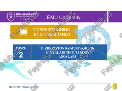 o'zbekistonning eng yangi tarixi — PPTX