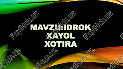 idrokxayolxotira — PPTX