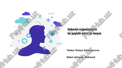 eukariot organizmlarni koʻpayishi mitoz va meyoz — PPTX