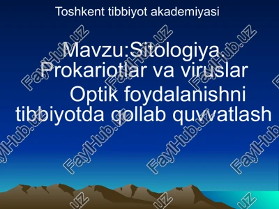 sitologiya. prokariotlar va viruslar — PPTX
