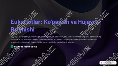 eukariotlar: ko'payish va hujayra bo'linishi — PDF