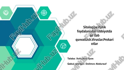 sitologiya.optik foydalanishni tibbiyotda qoʻllab quvvatlash.viruslar.prokariotlar — PPTX