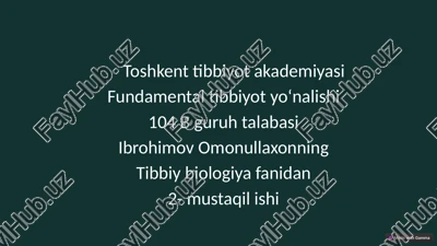 ichak parazitlari: dizenteriya amöbasi — PPTX