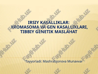 irsiy kasalliklar — PPTX
