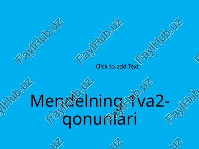 mendelning1va2-qonunlari — PPTX