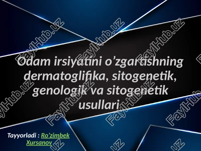 sitogenetik usul — PPTX