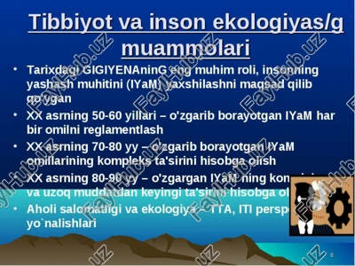 tibbiyot va inson ekologiyas — PDF