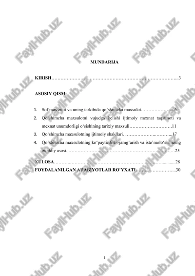 qoʻshimcha maxsulotlar — DOCX
