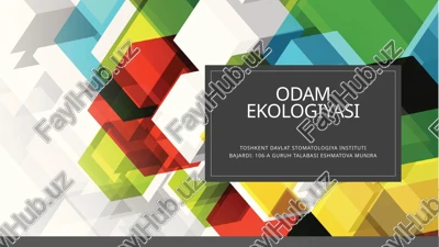 odam ekologiyasi — PPTX