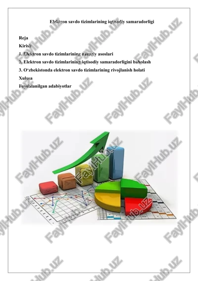 elektron savdo tizimlarining iqtisodiy samaradorligi — DOCX