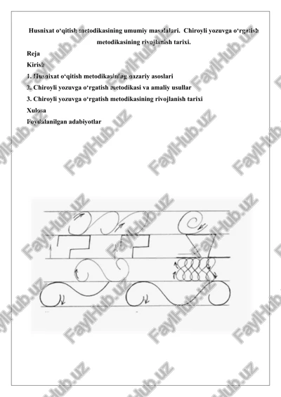 husnixat o‘qitish metodikasi — DOCX