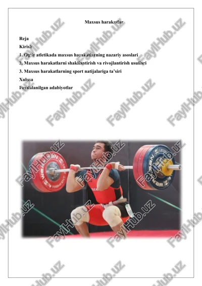 maxsus harakatlar — DOCX