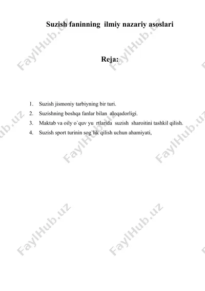 suzish faninning ilmiy nazariy asoslari — DOC