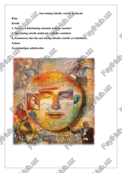 san’atning falsafiy estetik mohiyati — DOCX