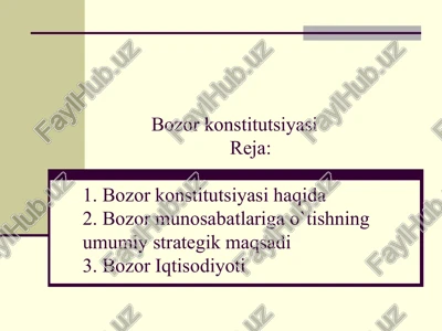 bozor konstitutsiyasi — PPTX