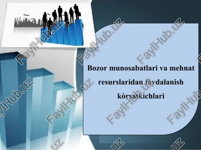 bozor munosabatlari va mehnat resurslaridan foydalanish kòrsatkichlari — PPT