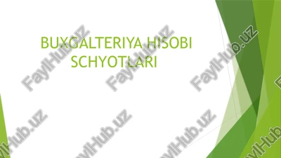 buxgalteriya hisobi schyotlari — PPTX