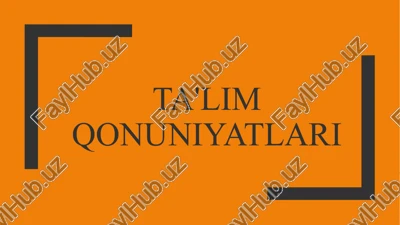 ta'lim qonuniyatlari — PPTX