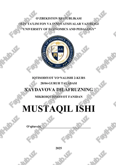 ishlab chiqarish nazariyasi — DOCX