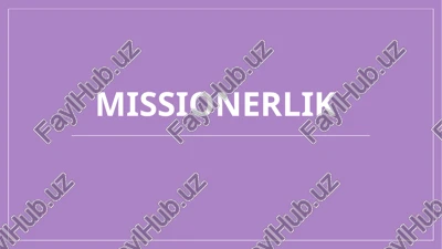 missionerlik — PPTX
