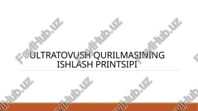 ultratovush qurilmasi — PPTX