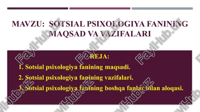 sotsial psixologiya — PPTX
