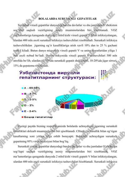 bolalarda surunkali gepatitlar — DOCX