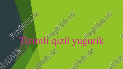 tizimli qizil yugurik — PPTX