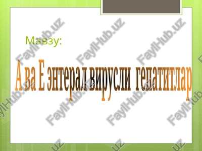 virusli gepatit a — PPT