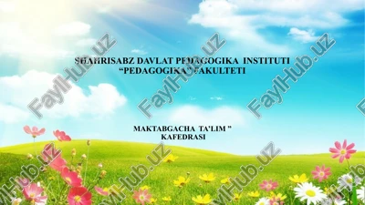 maktabgacha yoshdagi bolalarning mehnatturlari — PPTX