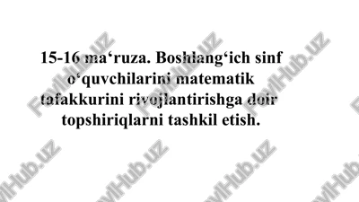 matematika topshiriqlar — PPTX