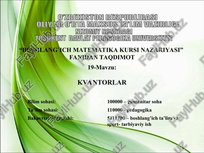 kvantorlar — PPT