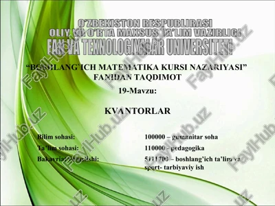 kvantorlar — PPT