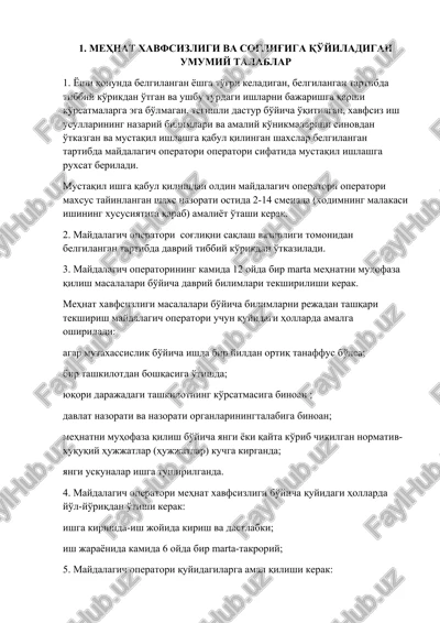 maydalagich operatori — DOCX