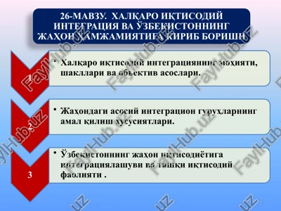 xalqaro iqtisodiy integratsiya — PPTX