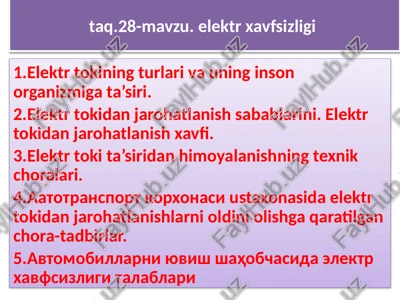 elektrxavfsizligi — PPTX