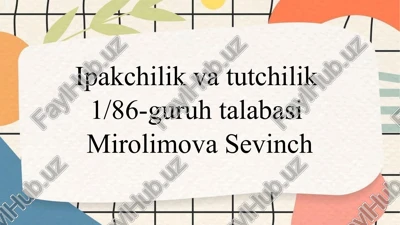 fermentlar va ularning qishloq xo‘jaligidagi o‘rni — PPTX