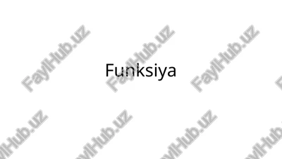 funksiya — PPTX