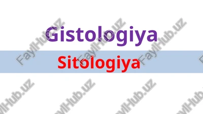 gistologiya, sitologiya — PPTX