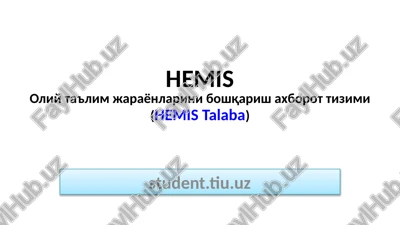 hemisoliy ta'lim jarayonlarini boshqarish axborot tizimi(hemistalaba) — PPTX