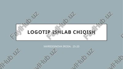 logotip ishlab chiqish — PPTX